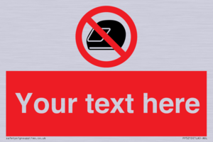 PP5210: Custom No Motorcycle Helmets Sign