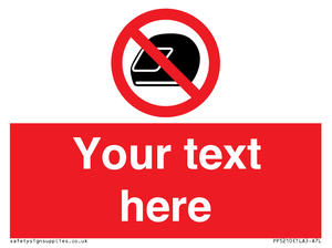 PP5210: Custom No Motorcycle Helmets Sign