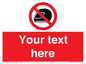 PP5210: Custom No Motorcycle Helmets Sign