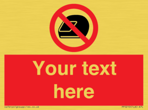 PP5210: Custom No Motorcycle Helmets Sign