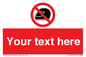 PP5210: Custom No Motorcycle Helmets Sign