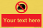 PP5210: Custom No Motorcycle Helmets Sign