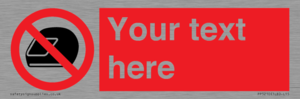 PP5210: Custom No Motorcycle Helmets Sign