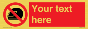 PP5210: Custom No Motorcycle Helmets Sign