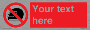 PP5210: Custom No Motorcycle Helmets Sign