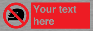 PP5210: Custom No Motorcycle Helmets Sign