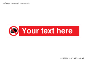 PP5210: Custom No Motorcycle Helmets Sign