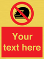 PP5210: Custom No Motorcycle Helmets Sign