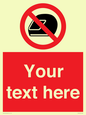 PP5210: Custom No Motorcycle Helmets Sign