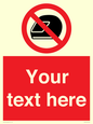 PP5210: Custom No Motorcycle Helmets Sign