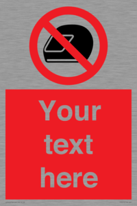 PP5210: Custom No Motorcycle Helmets Sign
