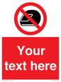 PP5210: Custom No Motorcycle Helmets Sign