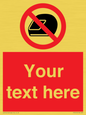 PP5210: Custom No Motorcycle Helmets Sign