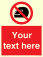 PP5210: Custom No Motorcycle Helmets Sign