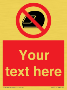 PP5210: Custom No Motorcycle Helmets Sign
