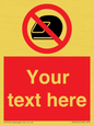 PP5210: Custom No Motorcycle Helmets Sign