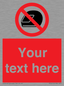 PP5210: Custom No Motorcycle Helmets Sign