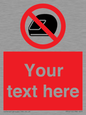 PP5210: Custom No Motorcycle Helmets Sign
