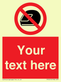 PP5210: Custom No Motorcycle Helmets Sign
