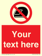 PP5210: Custom No Motorcycle Helmets Sign