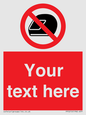 PP5210: Custom No Motorcycle Helmets Sign