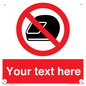 PP5210: Custom No Motorcycle Helmets Sign