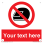 PP5210: Custom No Motorcycle Helmets Sign