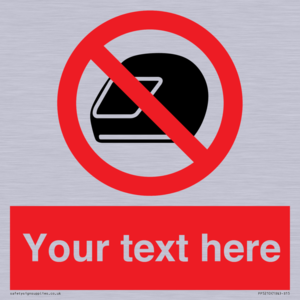 PP5210: Custom No Motorcycle Helmets Sign
