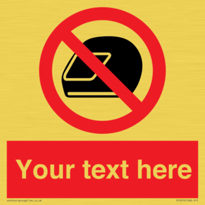 PP5210: Custom No Motorcycle Helmets Sign