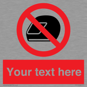 PP5210: Custom No Motorcycle Helmets Sign