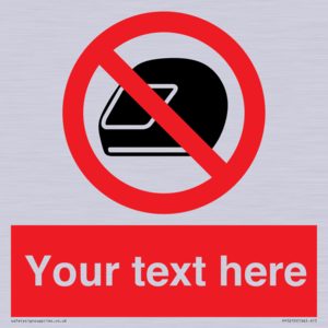 PP5210: Custom No Motorcycle Helmets Sign
