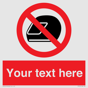 PP5210: Custom No Motorcycle Helmets Sign