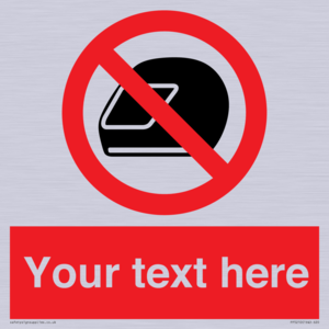 PP5210: Custom No Motorcycle Helmets Sign