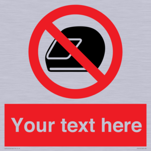 PP5210: Custom No Motorcycle Helmets Sign