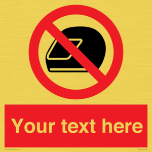 PP5210: Custom No Motorcycle Helmets Sign