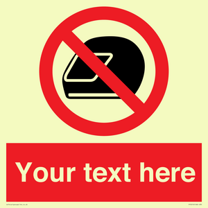 PP5210: Custom No Motorcycle Helmets Sign