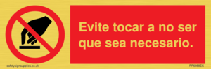 PP5988ES: Evite tocar a no ser que sea necesario