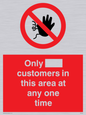 PP6140: Only [ ] customers in this area at any one time