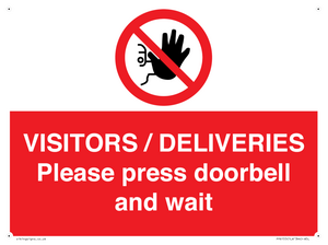 PP6155: VISITORS / DELIVERIES Please press doorbell and wait