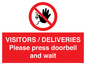PP6155: VISITORS / DELIVERIES Please press doorbell and wait