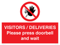 PP6155: VISITORS / DELIVERIES Please press doorbell and wait