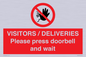 PP6155: VISITORS / DELIVERIES Please press doorbell and wait