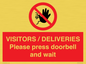 PP6155: VISITORS / DELIVERIES Please press doorbell and wait
