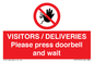 PP6155: VISITORS / DELIVERIES Please press doorbell and wait