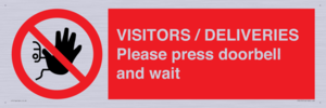 PP6155: VISITORS / DELIVERIES Please press doorbell and wait