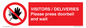 PP6155: VISITORS / DELIVERIES Please press doorbell and wait