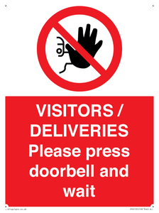 PP6155: VISITORS / DELIVERIES Please press doorbell and wait