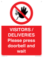 PP6155: VISITORS / DELIVERIES Please press doorbell and wait