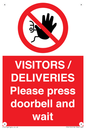 PP6155: VISITORS / DELIVERIES Please press doorbell and wait
