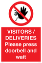 PP6155: VISITORS / DELIVERIES Please press doorbell and wait